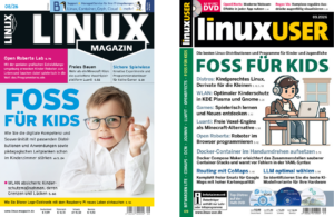 Linux Magazin 08/2026, LinuxUser 09/2026, FOSS für Kids - Icefun Linux